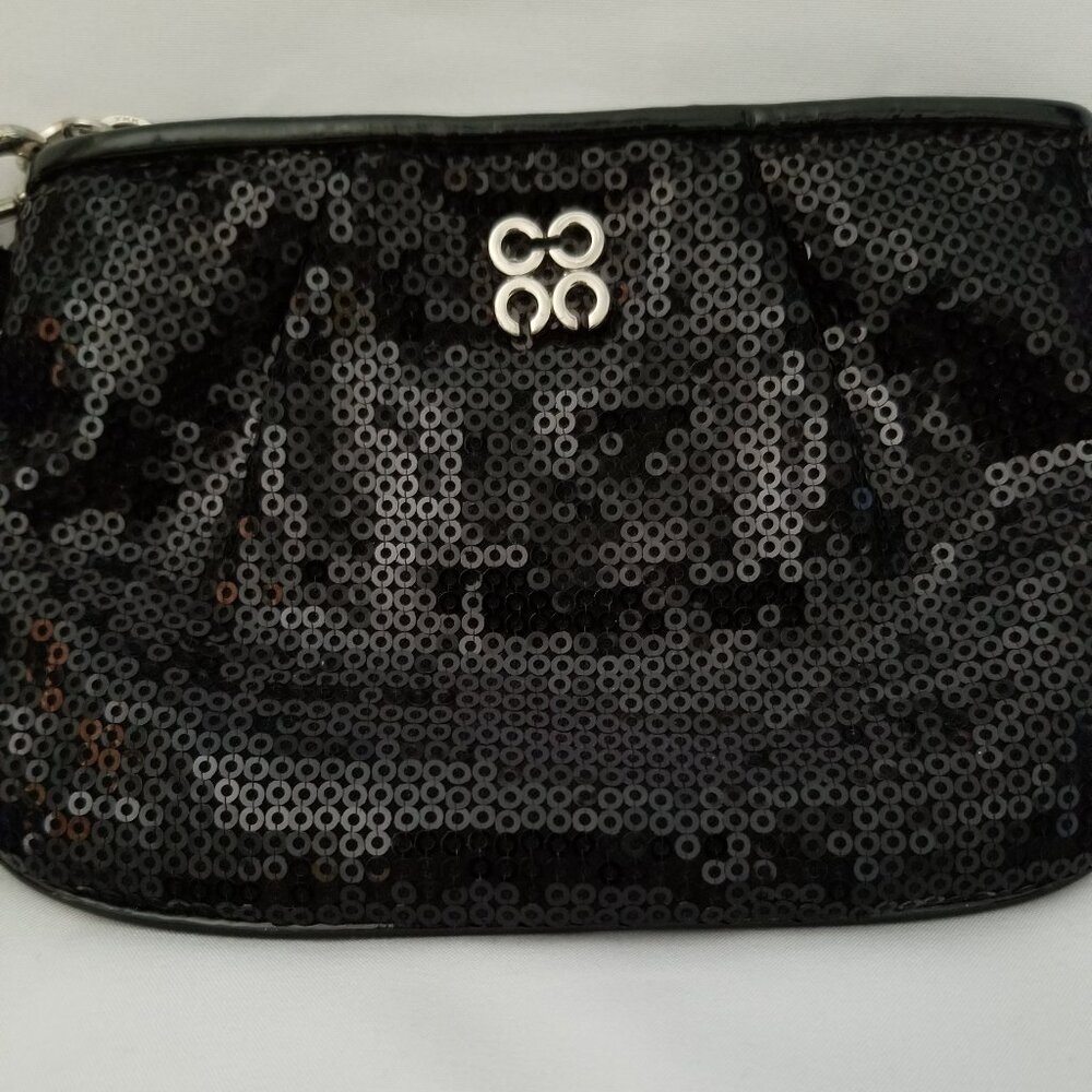 Authentic Limited Edition Coach Black Sequins Wristlet